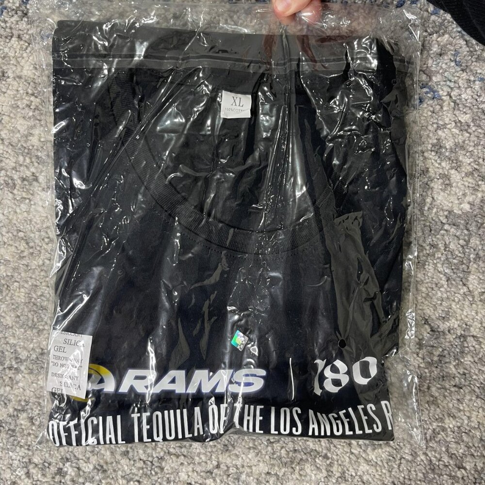 Los Angeles Rams Shirt Mens XL Black NFL Football 1800 Tequila Graphic Tee Promo